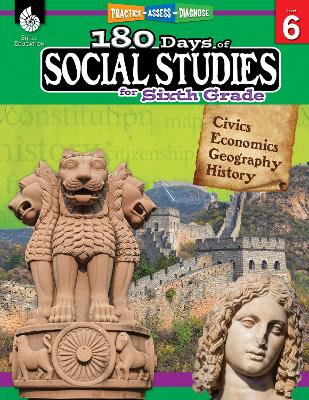 Book cover for 180 Days of Social Studies for Sixth Grade