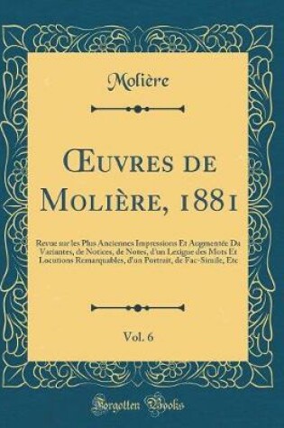 Cover of Oeuvres de Molière, 1881, Vol. 6