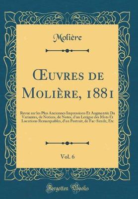 Book cover for Oeuvres de Molière, 1881, Vol. 6