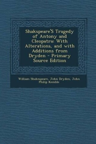 Cover of Shakspeare's Tragedy of Antony and Cleopatra