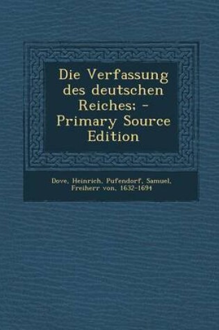 Cover of Die Verfassung Des Deutschen Reiches;