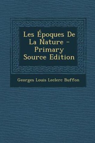 Cover of Les Epoques de La Nature