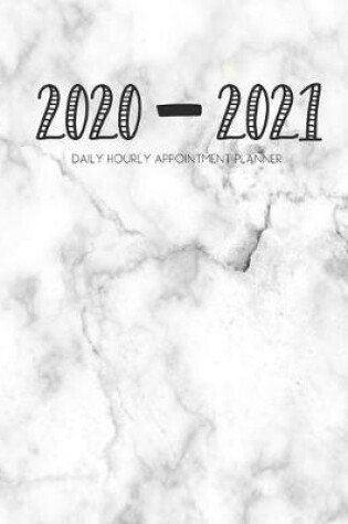 Cover of Daily Planner 2020-2021 Marble Grey 15 Months Gratitude Hourly Appointment Calendar
