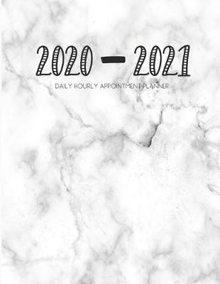 Book cover for Daily Planner 2020-2021 Marble Grey 15 Months Gratitude Hourly Appointment Calendar