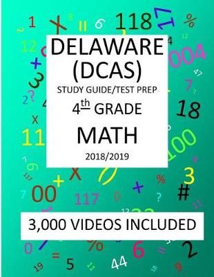 Book cover for 4th Grade DELAWARE DCAS, 2019 MATH, Test Prep