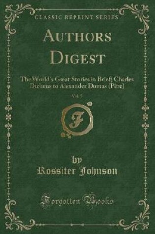 Cover of Authors Digest, Vol. 7