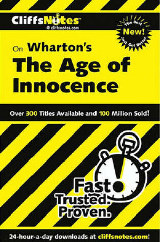 Cover of CliffsNotes on Wharton's the Age of Innocence