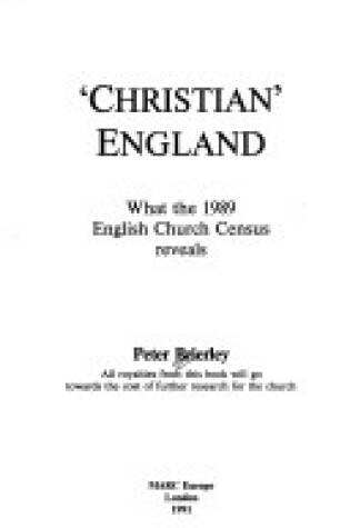 Cover of Christian England