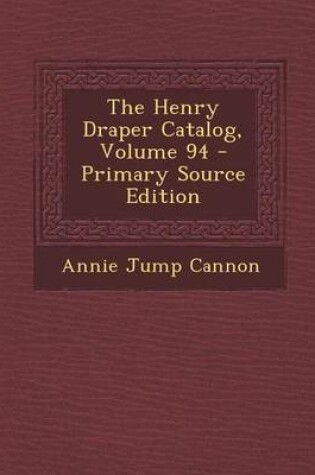 Cover of Henry Draper Catalog, Volume 94