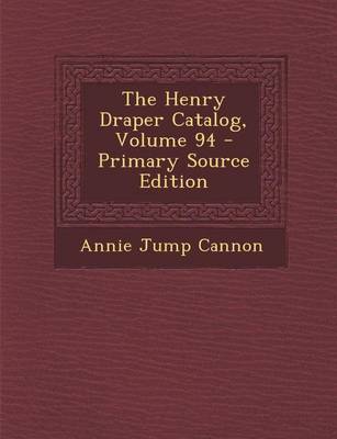 Book cover for Henry Draper Catalog, Volume 94