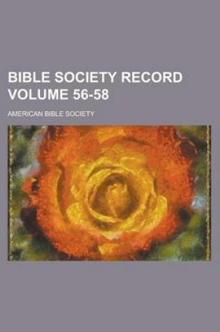 Cover of Bible Society Record Volume 56-58