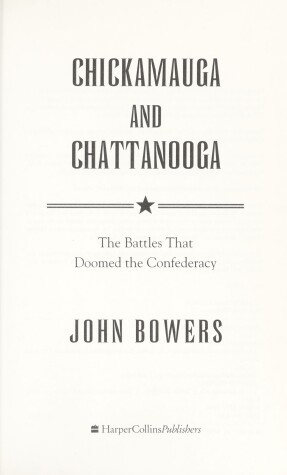Book cover for Chickamauga and Chattanooga