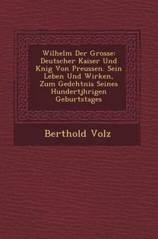 Cover of Wilhelm Der Grosse