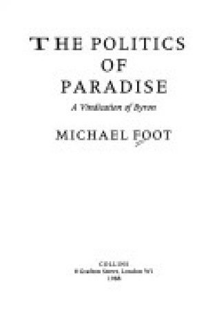 Cover of The Politics of Paradise