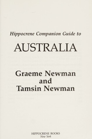 Cover of Hippocrene Companion Guide to Australia