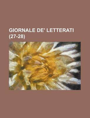 Book cover for Giornale de' Letterati (27-28)