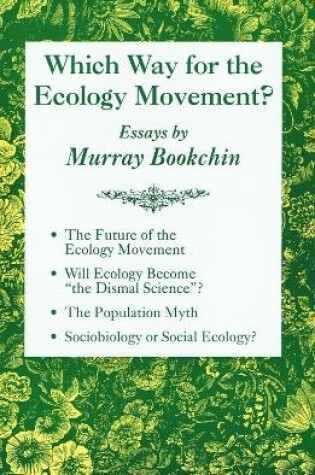 Cover of Which Way For The Ecology Movement?