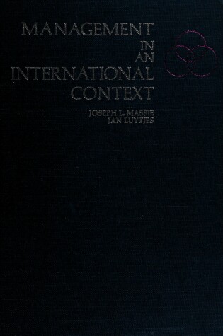 Cover of Management in an International Context