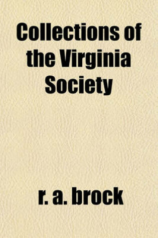 Cover of Collections of the Virginia Society