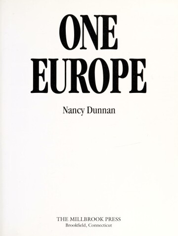 Book cover for One Europe