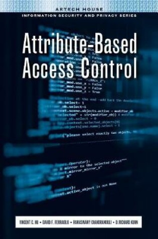 Cover of Attribute-Based Access Control