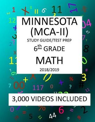 Book cover for 6th Grade MINNESOTA MCA-II, 2019 MATH, Test Prep