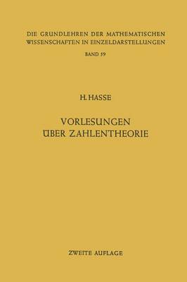 Cover of Vorlesungen Uber Zahlentheorie