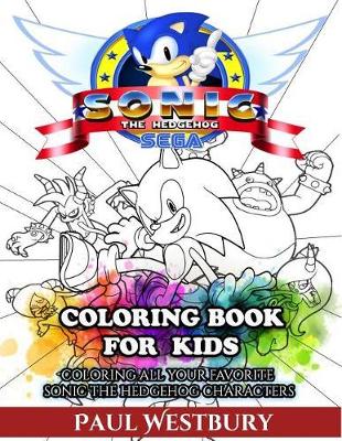 Book cover for Sonic the Hedgehog Coloring Book for Kids