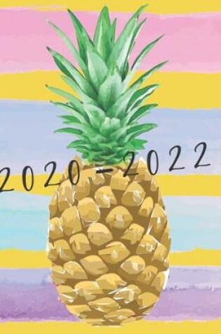 Cover of 2020-2022 3 Year Planner Pineapple Monthly Calendar Goals Agenda Schedule Organizer