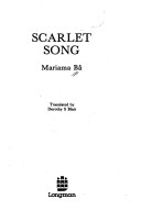 Book cover for Scarlet Song