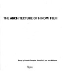 Book cover for The Architecture of Hiromi Fujii