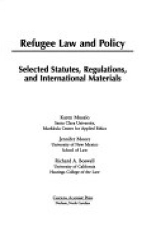 Cover of Refugee Law and Policy