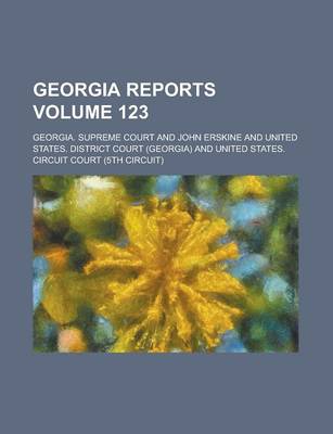 Book cover for Georgia Reports Volume 123