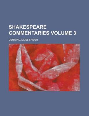 Book cover for Shakespeare Commentaries