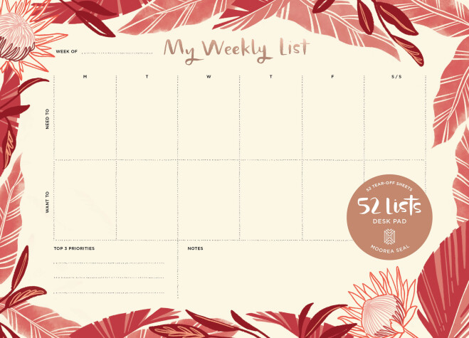 Book cover for 52 Lists Weekly Desk Pad