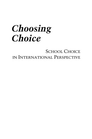 Cover of Choosing Choice