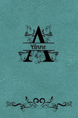 Book cover for Split Letter Personalized Name Journal - Anne