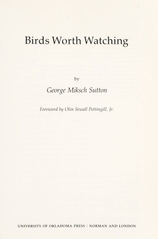 Cover of Birds Worth Watching