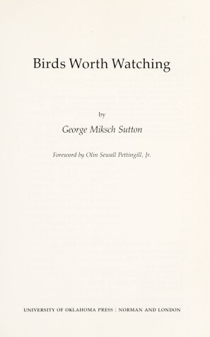 Book cover for Birds Worth Watching