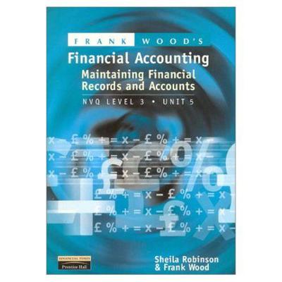 Book cover for Frank Wood's Maintaining Financial Records and Accounts