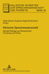 Book cover for Klinische Sprechwissenschaft