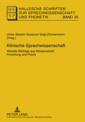 Cover of Klinische Sprechwissenschaft