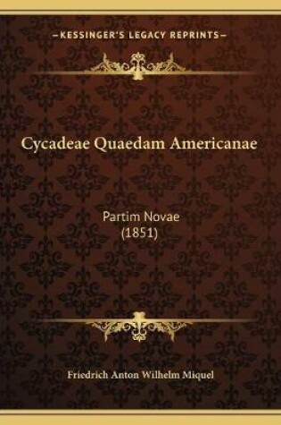 Cover of Cycadeae Quaedam Americanae
