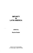 Cover of Impunity in Latin America