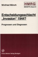 Book cover for Entscheidungsschlacht Invasion 1944?