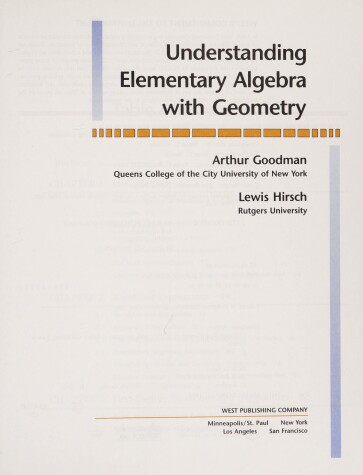 Book cover for Under Elemntry Algebra Geomtry