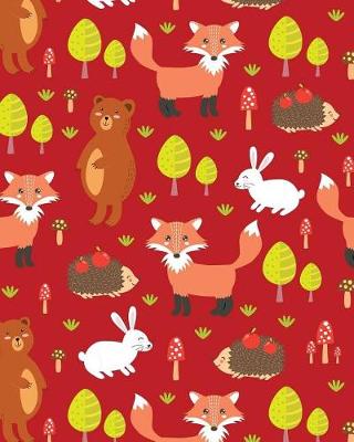 Book cover for Bullet Journal Notebook Cute Foxes, Rabbits and Bears Pattern 5