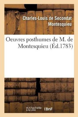 Book cover for Oeuvres Posthumes de M. de Montesquieu