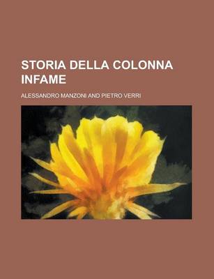 Book cover for Storia Della Colonna Infame