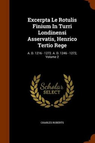 Cover of Excerpta Le Rotulis Finium in Turri Londinensi Asservatis, Henrico Tertio Rege